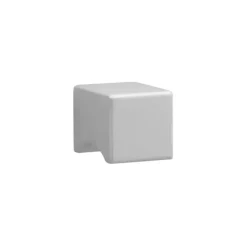 Knop Vierkant aluminium 19mm