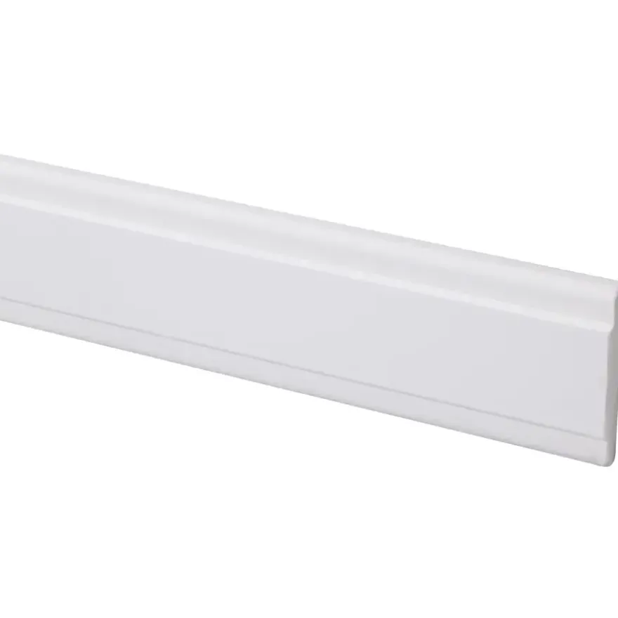 Koplat MDF klassiek wit gegrond 12x68mm 270cm
