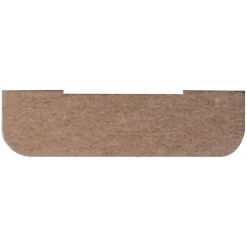 Koplat MDF recht wit gegrond 12x45mm 270cm