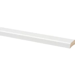 Koplat MDF schuin wit folie 12x37 mm lengte 260 cm