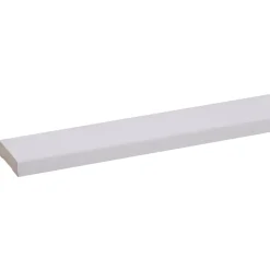 Koplat MDF schuin wit gegrond 12x45mm 270cm