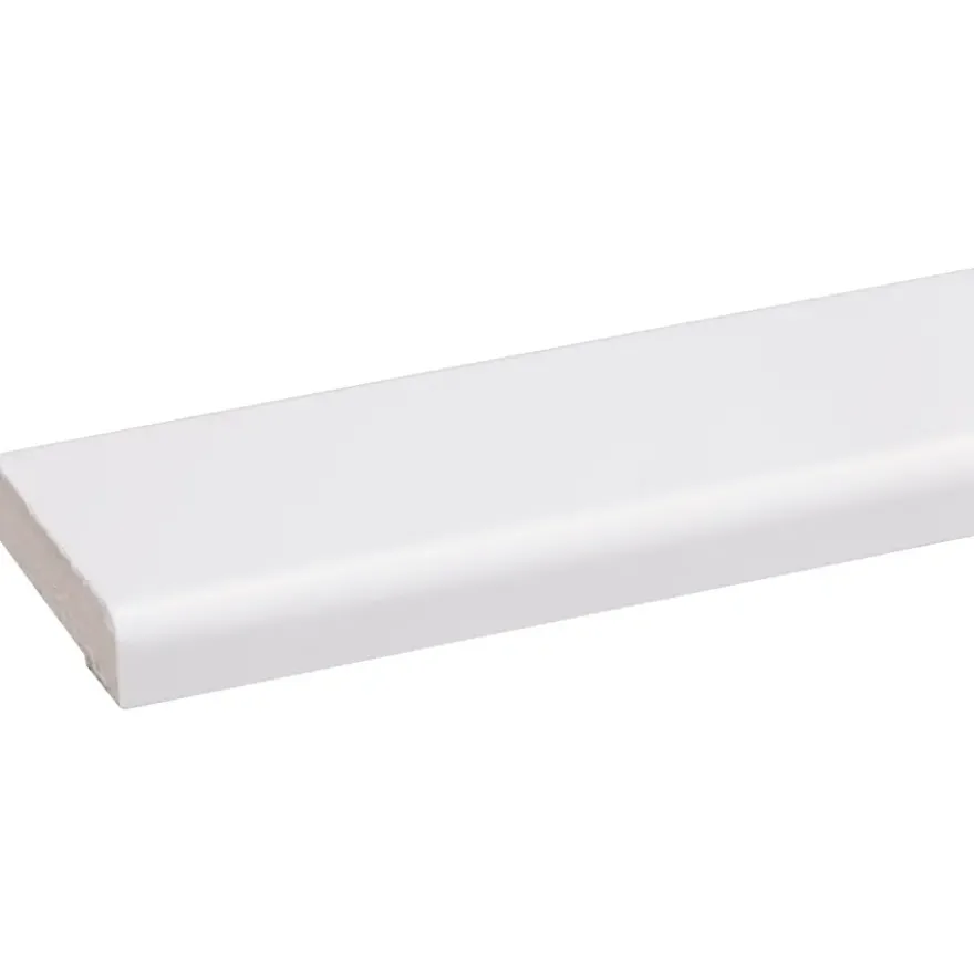 Koplat recht grenen wit gelakt 12x45mm 270cm