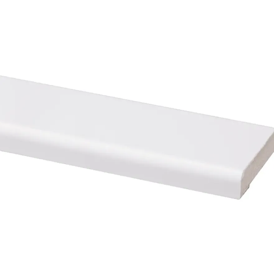 Koplat recht grenen wit gelakt 12x45mm 270cm