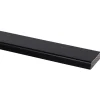 Koplat recht grenen zwart gelakt 12x45mm 270cm