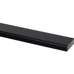 Koplat recht grenen zwart gelakt 12x45mm 270cm