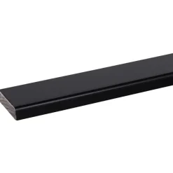 Koplat recht grenen zwart gelakt 12x45mm 270cm