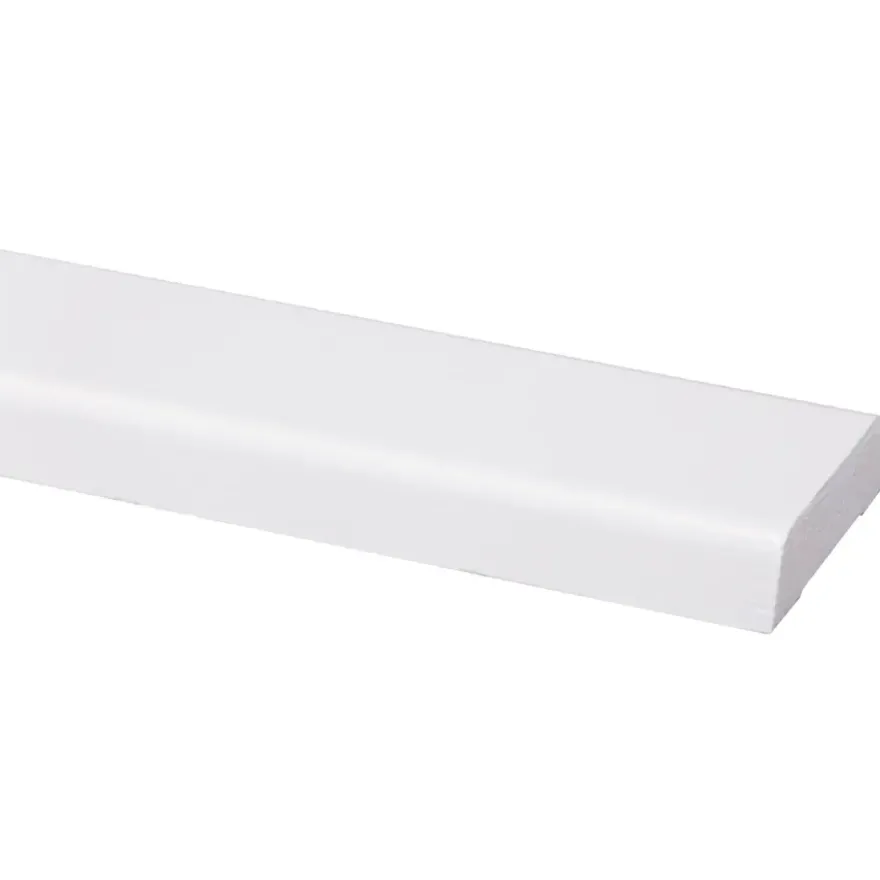 Koplat schuin grenen wit gelakt 12x45mm 270cm