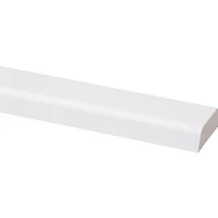 Koplat schuin grenen wit gelakt 12x34mm 270cm