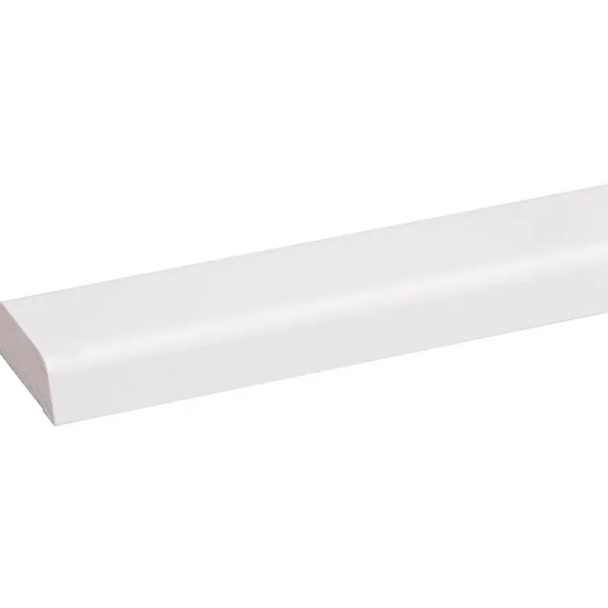 Koplat schuin grenen wit gelakt 12x34mm 270cm
