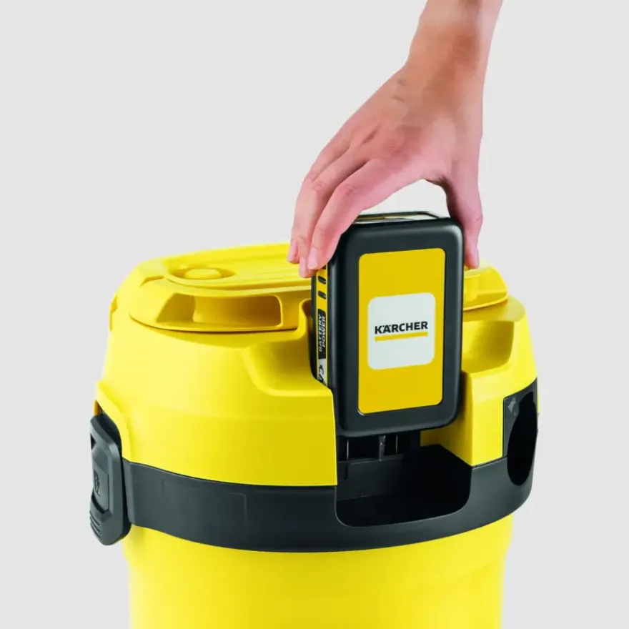 Kärcher 18V alleszuiger WD02 12L (incl. accu 2.0Ah + lader)
