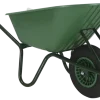 Kruiwagen 100 liter kunststof bak, met luchtwiel