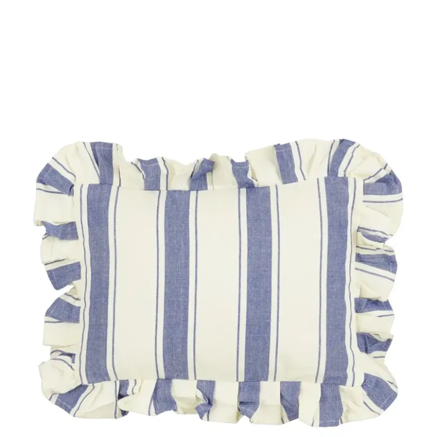 Kussen blauw - l35xb25xh10cm