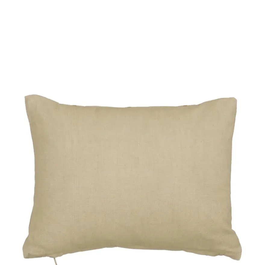 Kussen block beige - l35xb25xh10cm