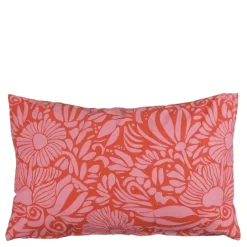 Kussen bloemen roze - l55xb35xh10cm