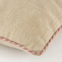 Kussen braided beige - l45xb45xh10cm