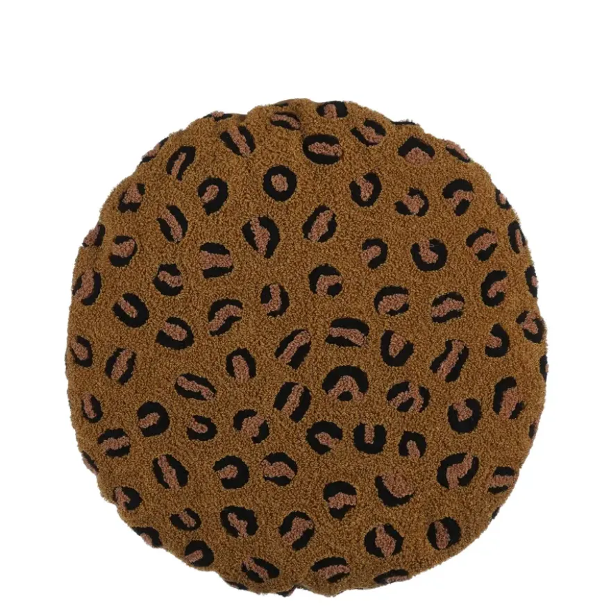 Kussen bruin panter - h10xd45cm