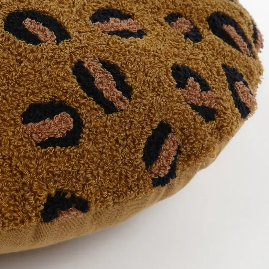 Kussen bruin panter - h10xd45cm