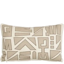 Kussen graphic beige - l55xb35xh10cm