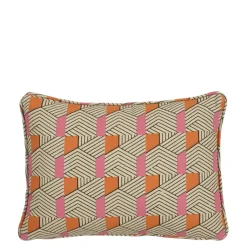 Kussen graphic oranje - l35xb25xh10cm