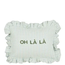 Kussen Oh La La l.blauw - l35xb25xh10cm