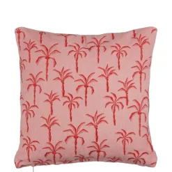 Kussen palmboom l.roze - l45xb45xh10cm