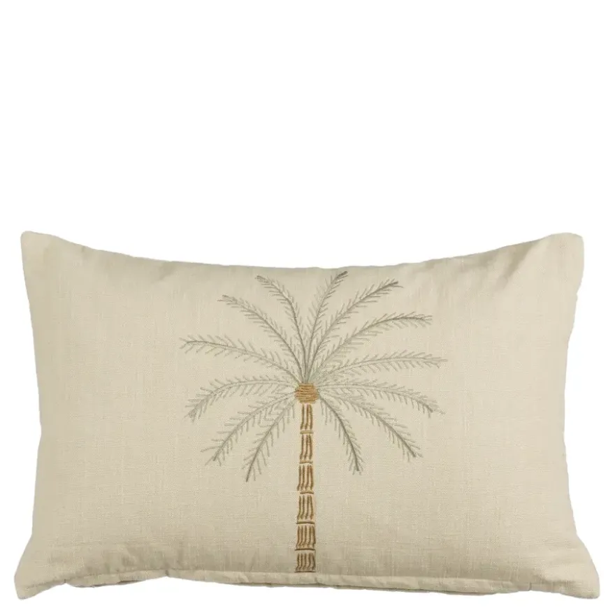 Kussen palmboom off white - l55xb35xh10cm