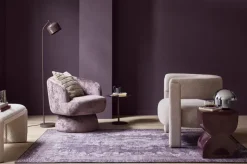 Kussen pluche streep beige 45 x 45 cm