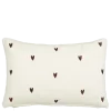 Kussen print hart paars 55 x 35 cm