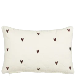 Kussen print hart paars 55 x 35 cm