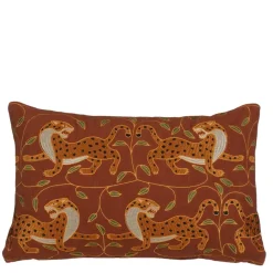 Kussen print luipaard bruin 55 x 35 cm