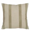 Kussen print streep taupe 45 x 45 cm