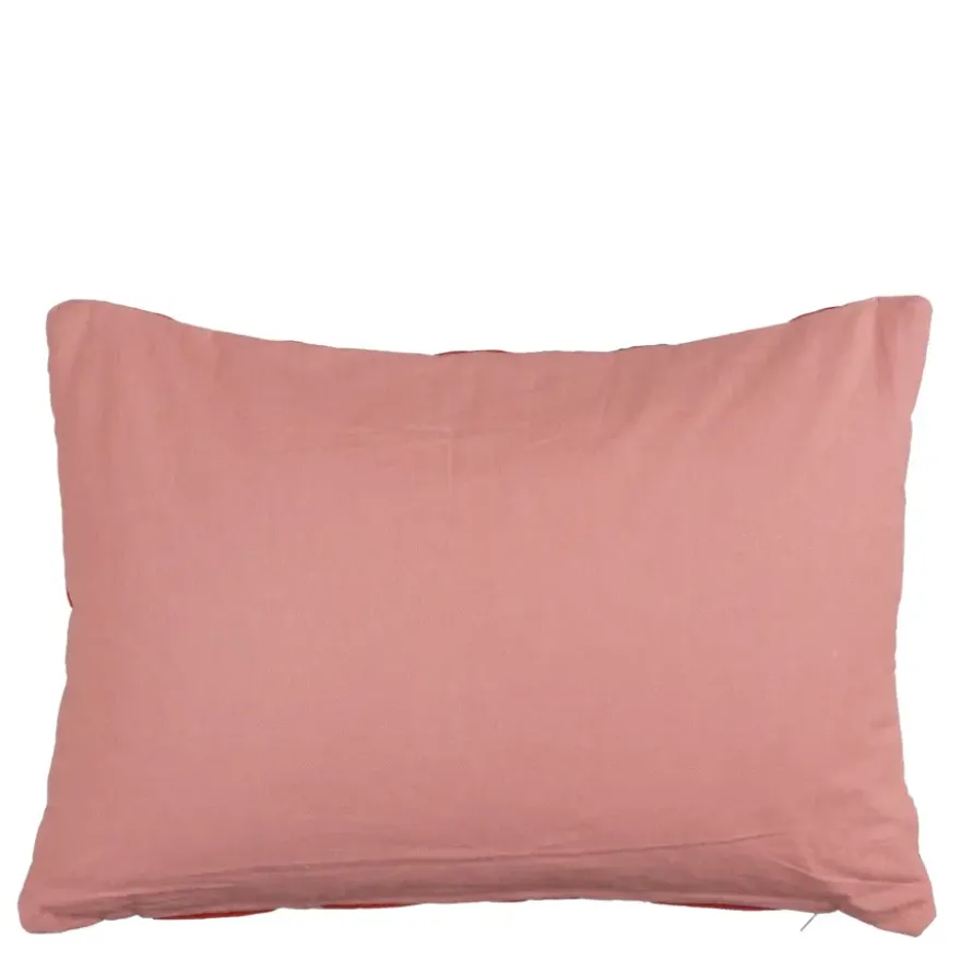 Kussen rood scallopes - l55xb35xh10cm