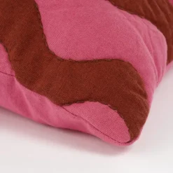 Kussen roze waves - l45xb45xh10cm
