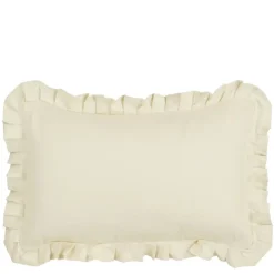 Kussen ruffled beige - l55xb35xh10cm