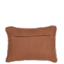 Kussen ruffled licht bruin 35 x 25 cm