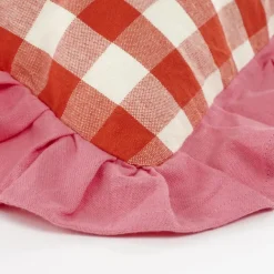 Kussen ruit rood - l55xb35xh10cm
