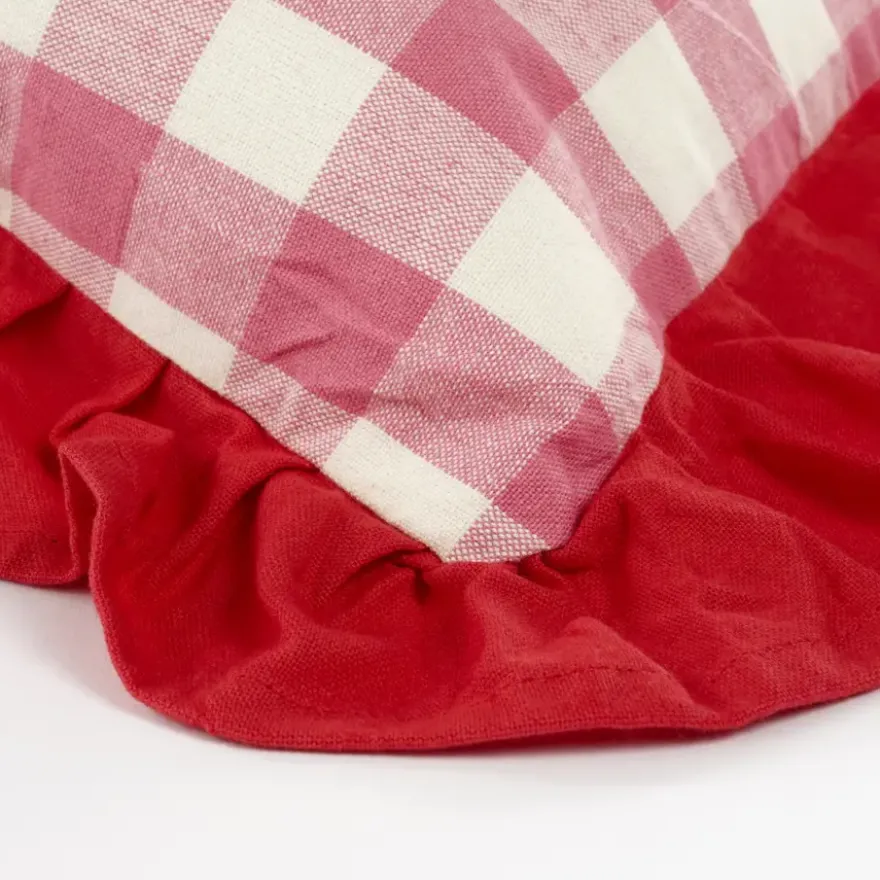 Kussen ruit roze - l55xb35xh10cm