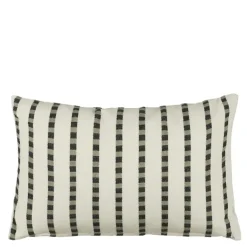 Kussen streep antraciet - l55xb35xh10cm