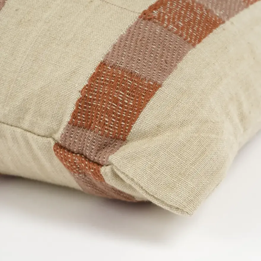 Kussen streep beige - l70xb50xh10cm