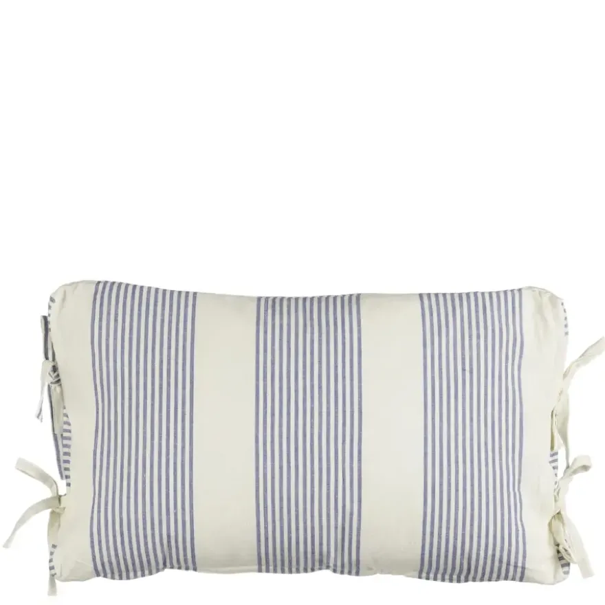 Kussen streep blauw - l55xb35xh10cm