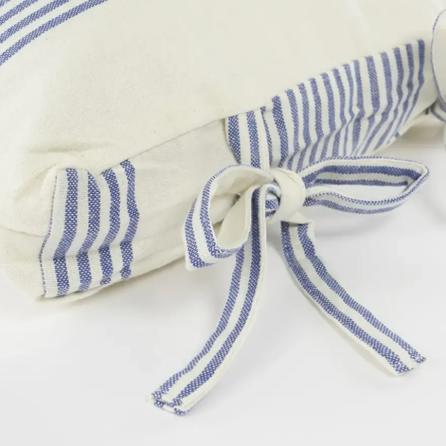 Kussen streep blauw - l55xb35xh10cm