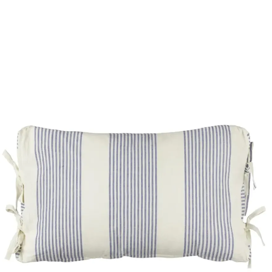 Kussen streep blauw - l55xb35xh10cm