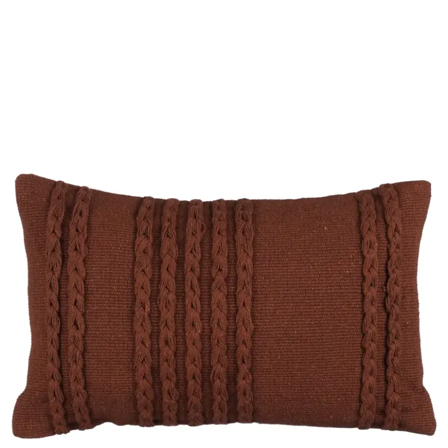 Kussen streep bruin - l55xb35xh10cm