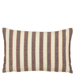 Kussen streep d.bruin - l55xb35xh10cm