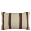 Kussen streep donker bruin - l55xb35xh10cm