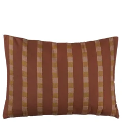 Kussen streep donker bruin - l70xb50xh10cm