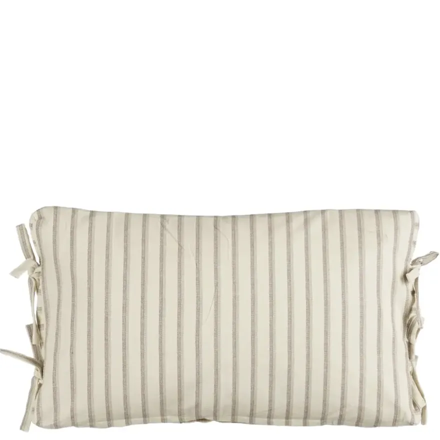 Kussen streep donker bruin - l55xb35xh10cm