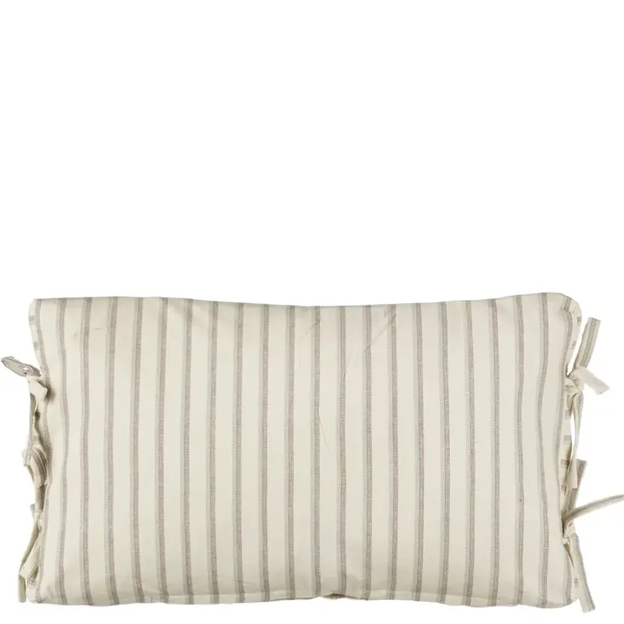Kussen streep donker bruin - l55xb35xh10cm