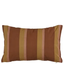 Kussen streep donker bruin - l55xb35xh10cm