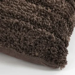 Kussen streep donker bruin 55 x 35 cm